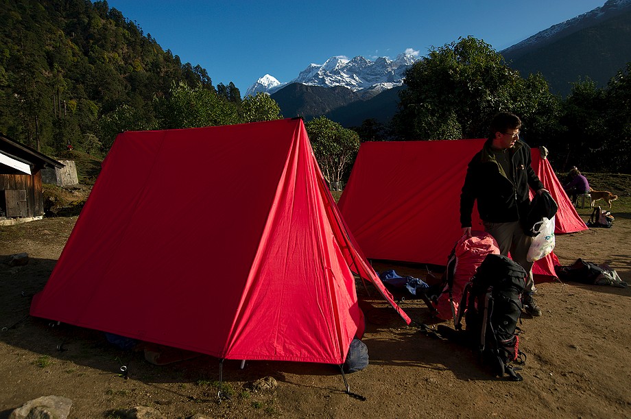 Obozowisko w Tshoce (Goecha La trek)